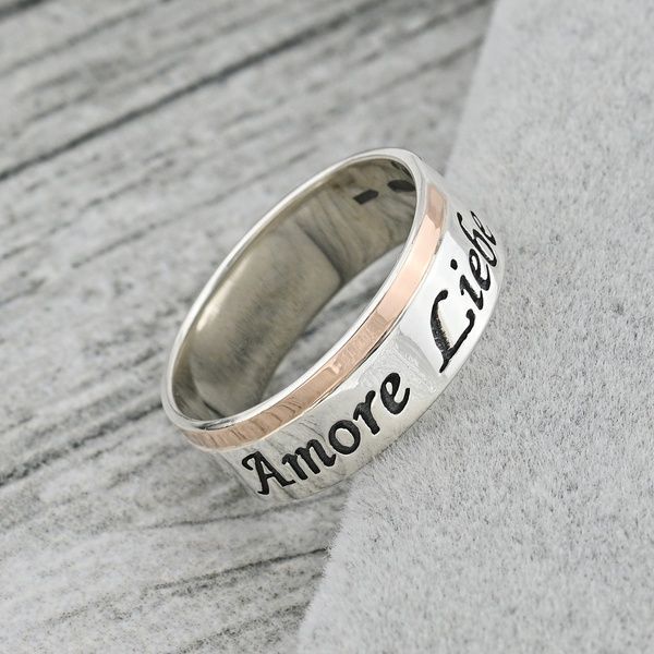 Каблучка срібна жіноча з золотом Love Amore Liebe БС488 _БС488-9 фото