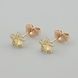 Сережки з кристалами Swarovski 55056 розмір 8х8 мм колір шампань вага 0.7 г позолота 18К 55056Кшамп фото 1