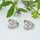 Серьги из медицинского золота Белое Золото Бабочка - Xuping, 13х11 мм, 2.3 г, арт. 59808 59808БЗ фото 1