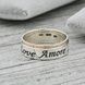 Каблучка срібна жіноча з золотом Love Amore Liebe БС488 _БС488-9 фото 1