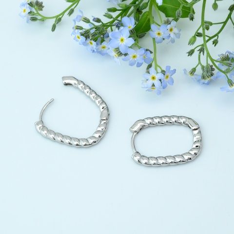 Сережки з медичного золота Біле золото Завиток - Xuping, 23&times;2 мм, 4,1 г, арт. 59839 59839БЗ фото