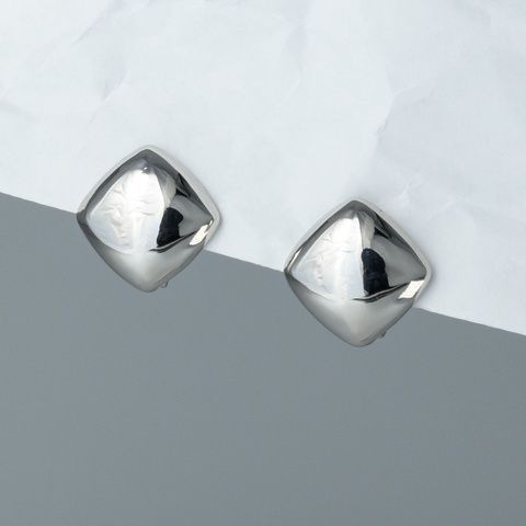 Сережки з медичного золота Біле Золото Pulse - DGS, 15х15 мм, 3.7 г, арт. 1196 1196БЗ фото