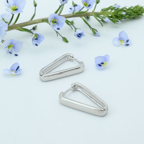 Сережки з медичного золота Біле золото Мить - Xuping, 25&times;4 мм, 5,3 г, арт. 59847 59847БЗ фото