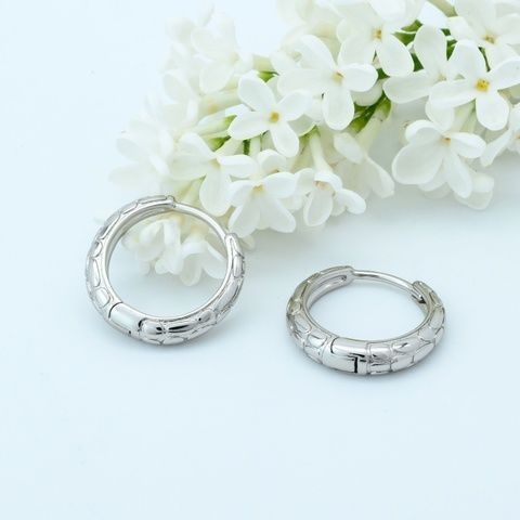 Сережки з медичного золота Біле Золото Кері - Xuping, 18&times;4 мм, 4.1 г, арт. 59844 59844БЗ фото