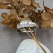 Кольцо серебряное женское с золотом БС2435 вставка белые фианиты 6мм _БС2435біл-3 фото 1