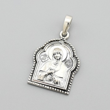 Срібна іконка Божа Матір Спаси и Сохрани БС97111 розмір 32х19 мм вага 4.68 г БС97111 фото