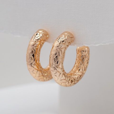 Сережки кільця Xuping Марго 58757 розмір 32х8 мм вага 7 г позолота 18К 58757К фото