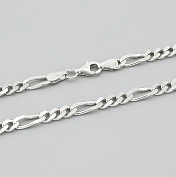 Срібний ланцюжок родований Фігаро Ф3-120РодЦ2 ширина 4 мм _Ф3-120РодЦ2-2 фото