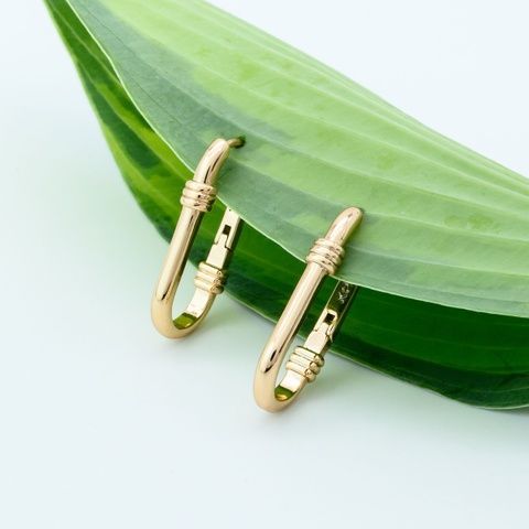 Сережки із медичного золота 18К Ясмін - Xuping, 23х4 мм, 3.1 г, арт. 59893 59893К фото
