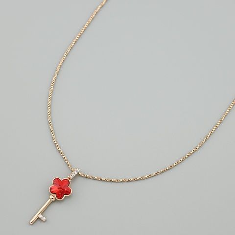 Кольє з кристалами Swarovski 50502 ширина 1 мм колір червоний позолота 18К _50502Кчерв-0 фото