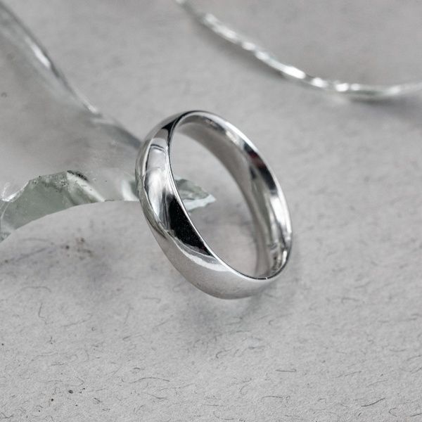 Серебряное кольцо обручальное БС2354 5мм _БС2354к-7 фото
