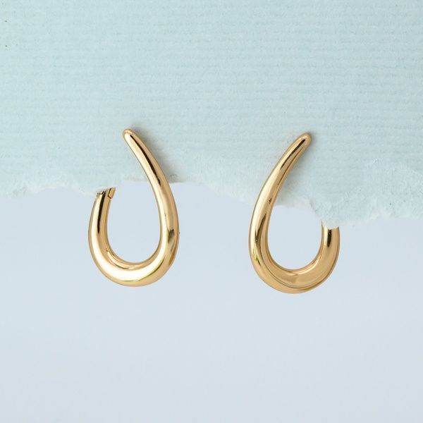 Сережки з медичного золота 18К Кохання - Xuping, 27х16 мм, 4,6 г, арт. 59129 59129К фото