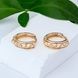 Сережки кільця з медичного золота 18К Меган - Xuping, 14х4 мм, 2.3 г, арт. 59899 59899К фото 1