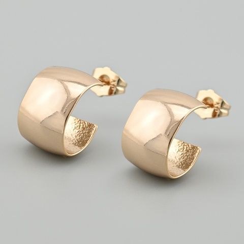 Сережки гвоздики Кайл 47230 розмір 16х12 мм вага 7.3 г позолота 18К 47230К фото
