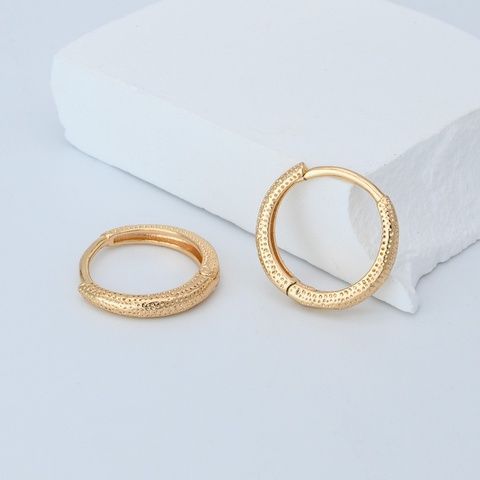 Сережки кільця з медичного золота 18К Орея - Xuping, 14х2 мм, 1.4г, арт. 59883 59883К фото