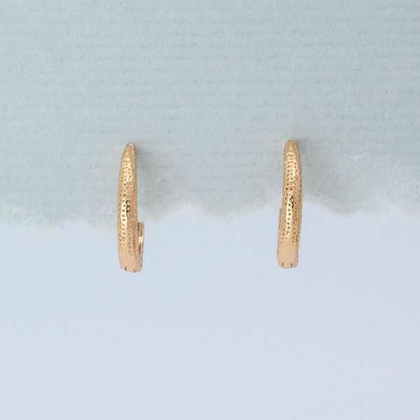 Сережки кільця з медичного золота 18К Орея - Xuping, 14х2 мм, 1.4г, арт. 59883 59883К фото