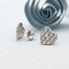 Сережки гвоздики Xuping Heart 58256 розмір 11х2 мм білі фіаніти вага 2.8 г Біле Золото 58256БЗ фото 2