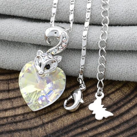 Набор Xuping с кристаллами Swarovski 87068 кулон 28х14 мм + цепочка 38+5 см цвет утреннее мерцание позолота БЗ 87068утрмер фото