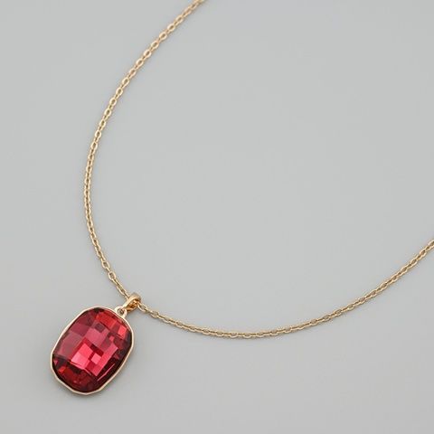 Кольє з кристалами Swarovski 50508 ширина 1.5 мм колір червоний позолота 18К _50508Кчерв-0 фото