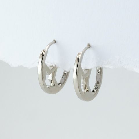 Сережки з медичного золота Біле Золото Зірка - Xuping, 19&times;2 мм, 3.8 г, арт. 59078 59078БЗ фото