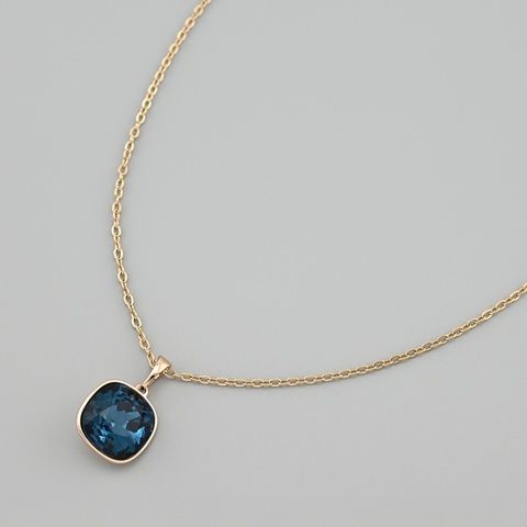 Кольє з кристалами Swarovski 50497 ширина 1.5 мм колір кобальтовий позолота 18К _50497Ккобал-0 фото