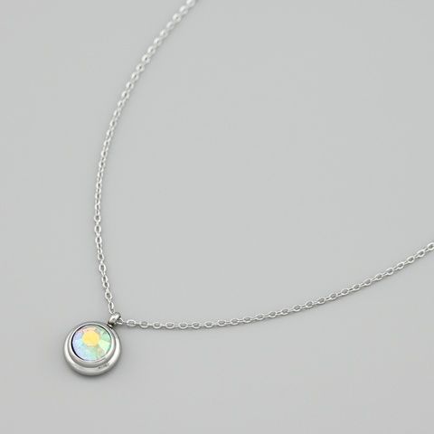 Кольє з кристалами Swarovski 50735расп дефект каменю ширина 1 мм колір світанок Сталь _50735распст-0 фото
