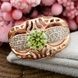 Кольцо Xuping 15253 ширина 14 мм желтые фианиты позолота 18К _15253Желт-1 фото 1